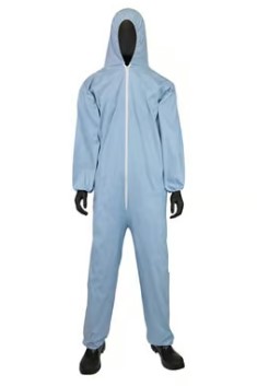 POSIWEAR, FR COVERALL, BLUE, HOOD, ELASTIC WRIST AND ANKLES, Blue, One Time Use, 25/Case.