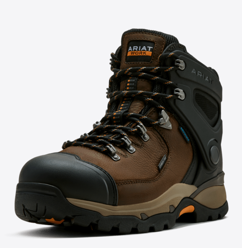 Endeavor 6" Waterproof Carbon Toe Work Boot, Rich Brown 