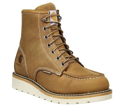 Carhartt -Women's Waterproof 6" Moc Steel Toe  Wedge Boot - Brown Oil Tanned