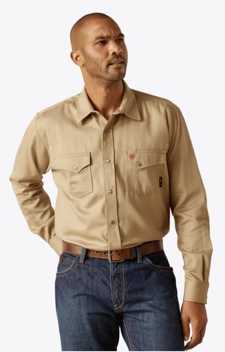 Ariat Men's FR Solid Classic Fit Snap Work Shirt