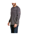 ***Item Discontinued-Limited Quantities***Ariat's Men's FR Air Crew Long Sleeve Work Shirt 