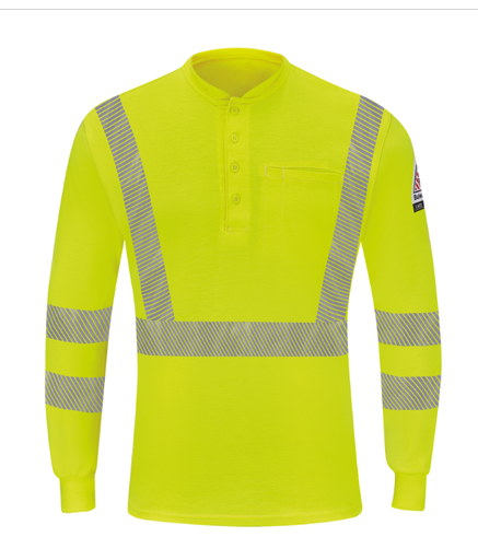 Men's FR Long Hi Vis Lightweight Henley - Variants