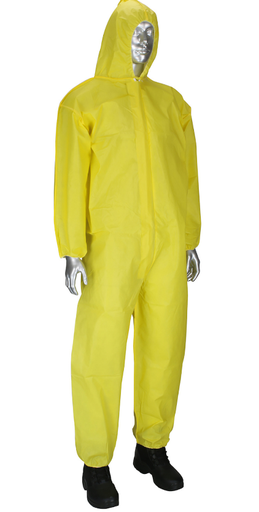 POSIWEAR, UB PLUS, YELLOW COVERALL, ELASTIC WRIST AND ANKLE, HOOD - Yellow