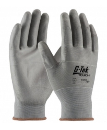 PIP 33-GT125 G-Tek Touch Seamless Knit Polyester Gloves - Polyurethane Coated Smooth Grip