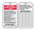 [TRS211CTP] Fire Extinguisher Status Safety Tag: Fire Extinguisher Recharge & Maintenance Record-25 per Pack