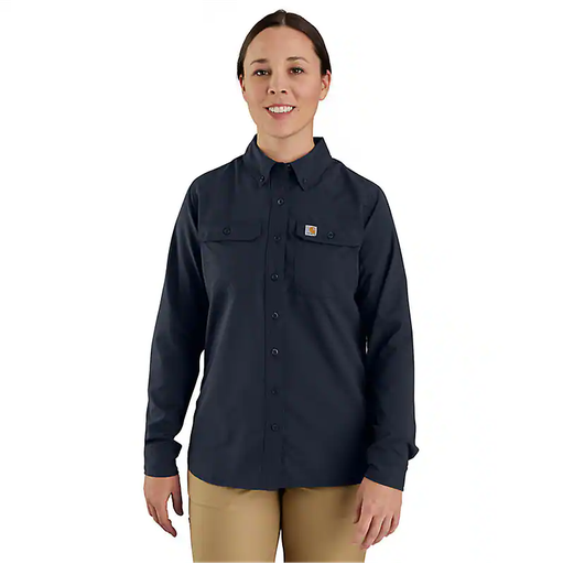 Womens Force RlxdFit LW Long Sleeve Shirt Navy - 4 Colors